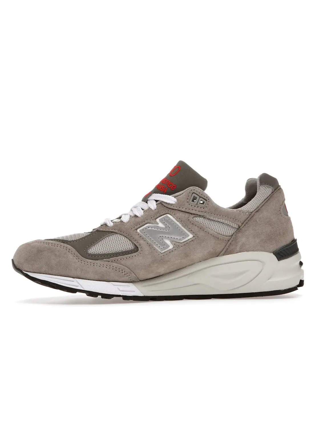 Мужские кроссовки Lifestyle с замшевым и сетчатым верхом New Balance 990v2 — изображение 3 из 4, белый/серый