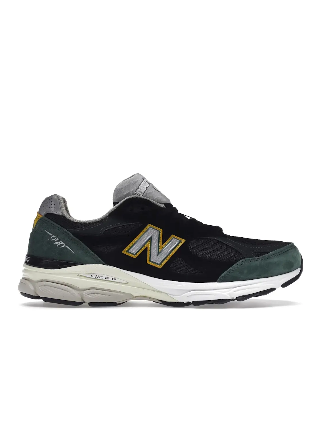 Мужские кроссовки Lifestyle New Balance 990v3 — изображение 1 из 4, черный/зеленый