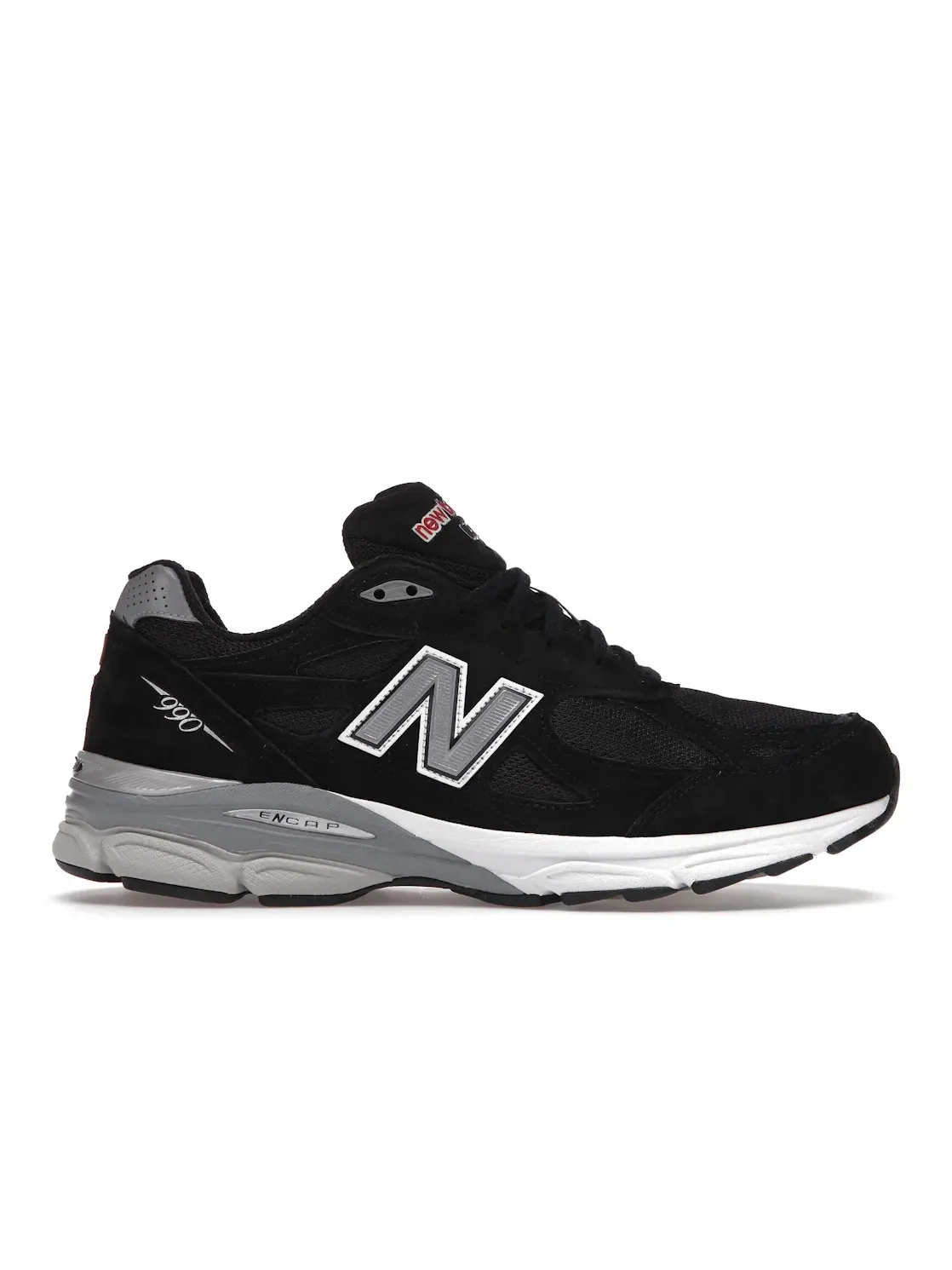 Мужские кроссовки Lifestyle с замшевым верхом New Balance 990v3 — изображение 1 из 4, черный/белый