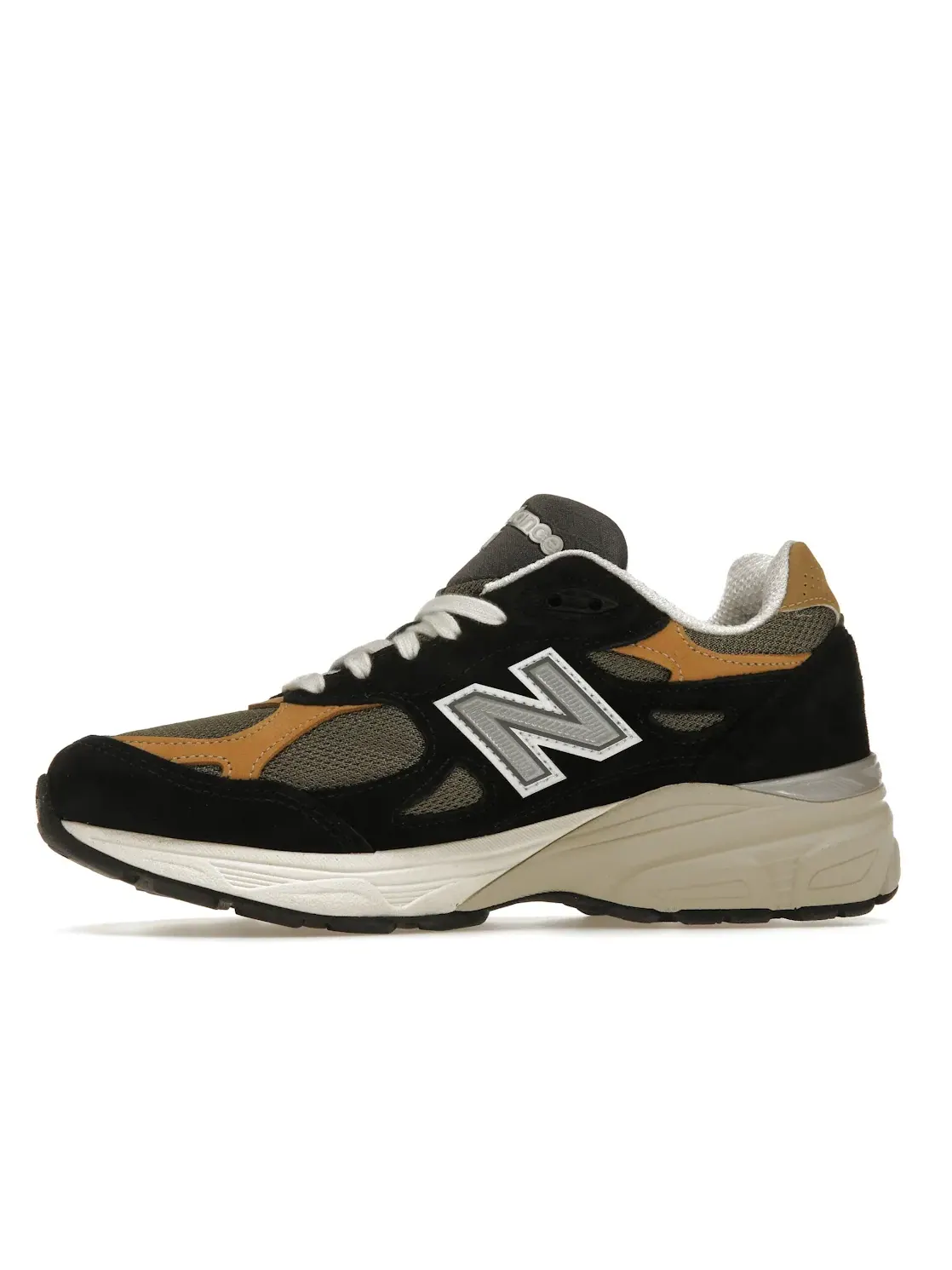 Мужские кроссовки с сетчатым верхом New Balance 990v3 — изображение 3 из 4, черный/бежевый