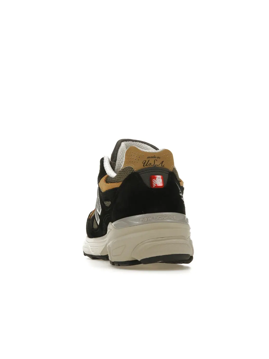Мужские кроссовки с сетчатым верхом New Balance 990v3 — изображение 4 из 4, черный/бежевый
