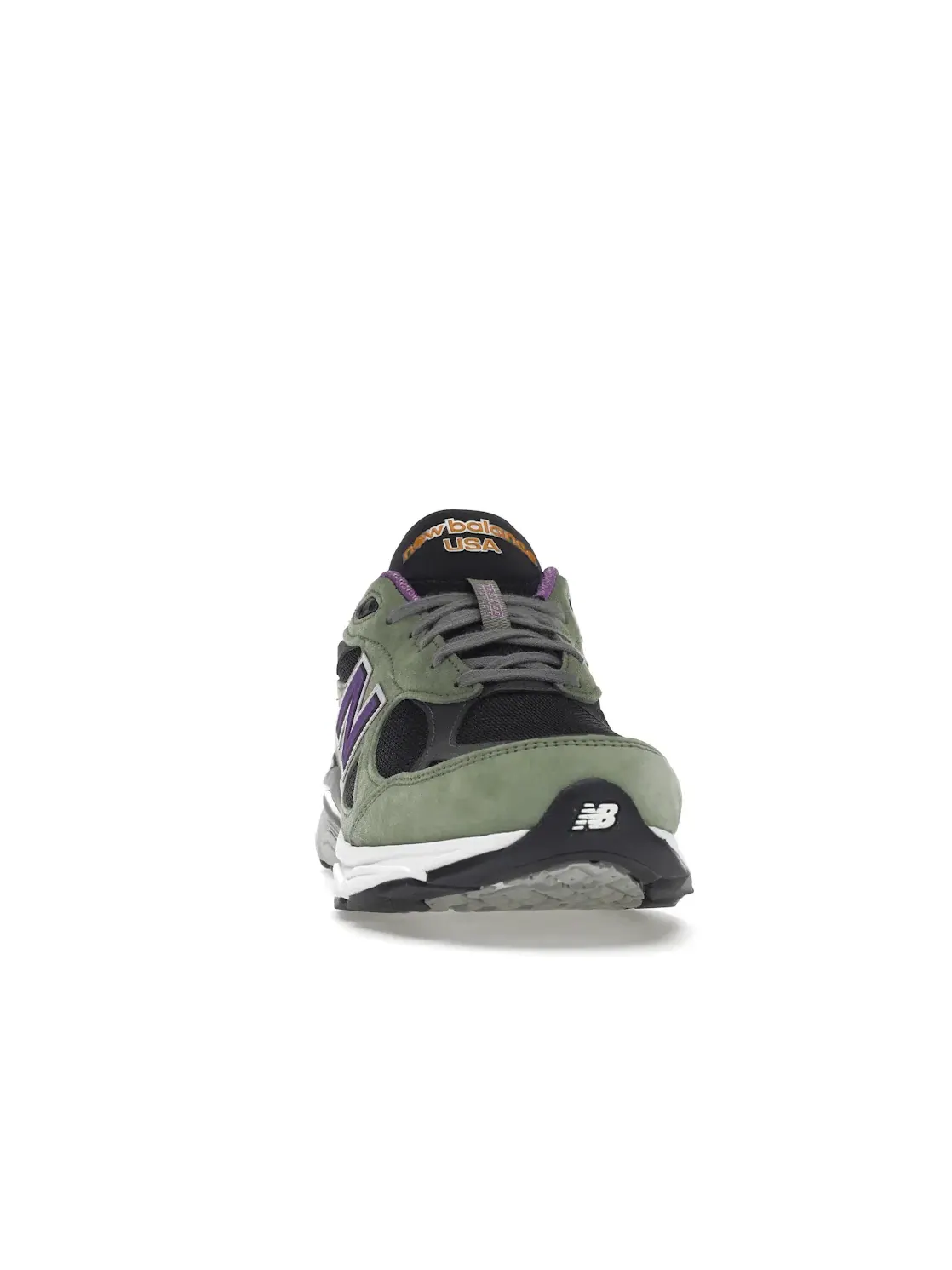 Мужские кроссовки с замшевыми вставками New Balance 990v3 — изображение 2 из 4, оливковый черный