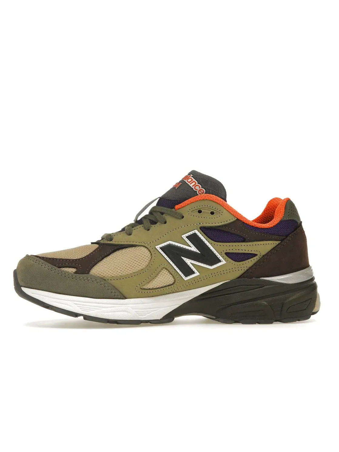 Мужские кроссовки с замшевым верхом New Balance 990v3 — изображение 3 из 4, бежевый/синий