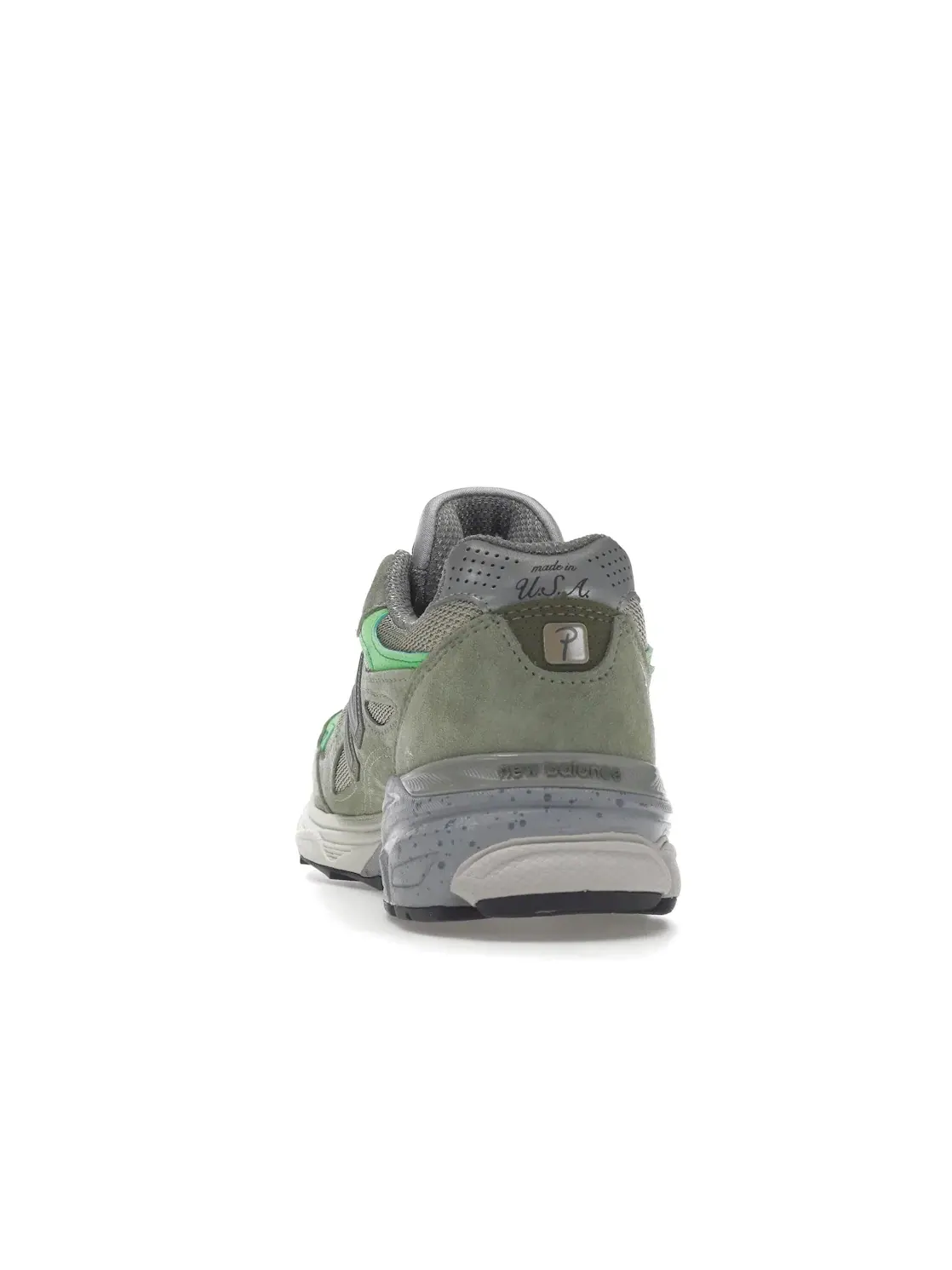 Мужские кроссовки Lifestyle New Balance 990v3 Patta Keep Your Family Close — изображение 4 из 4, оливковый/яркий зеленый