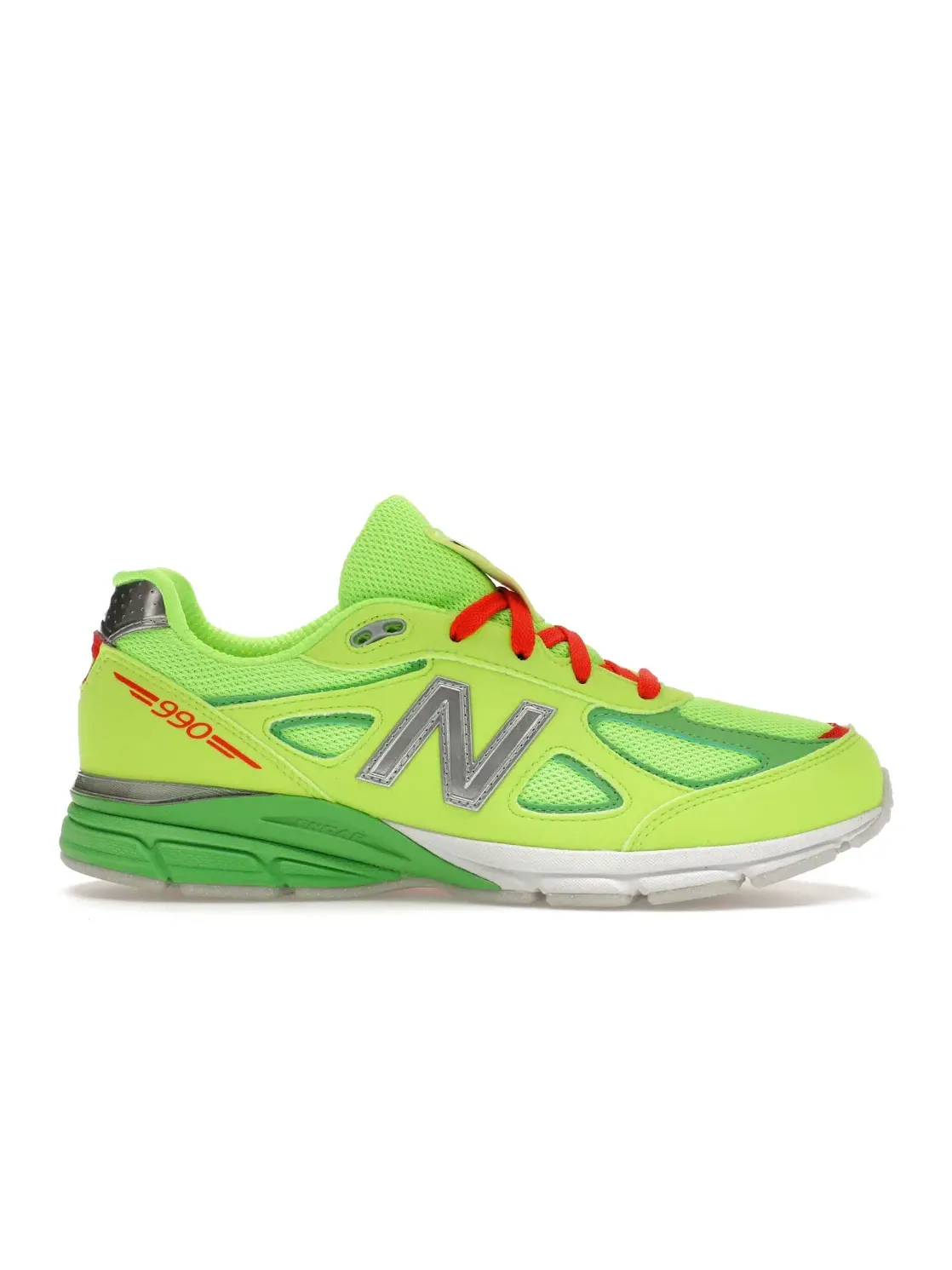 Детские кроссовки Lifestyle New Balance 990v4 — изображение 1 из 4, зеленый/зеленый/красный