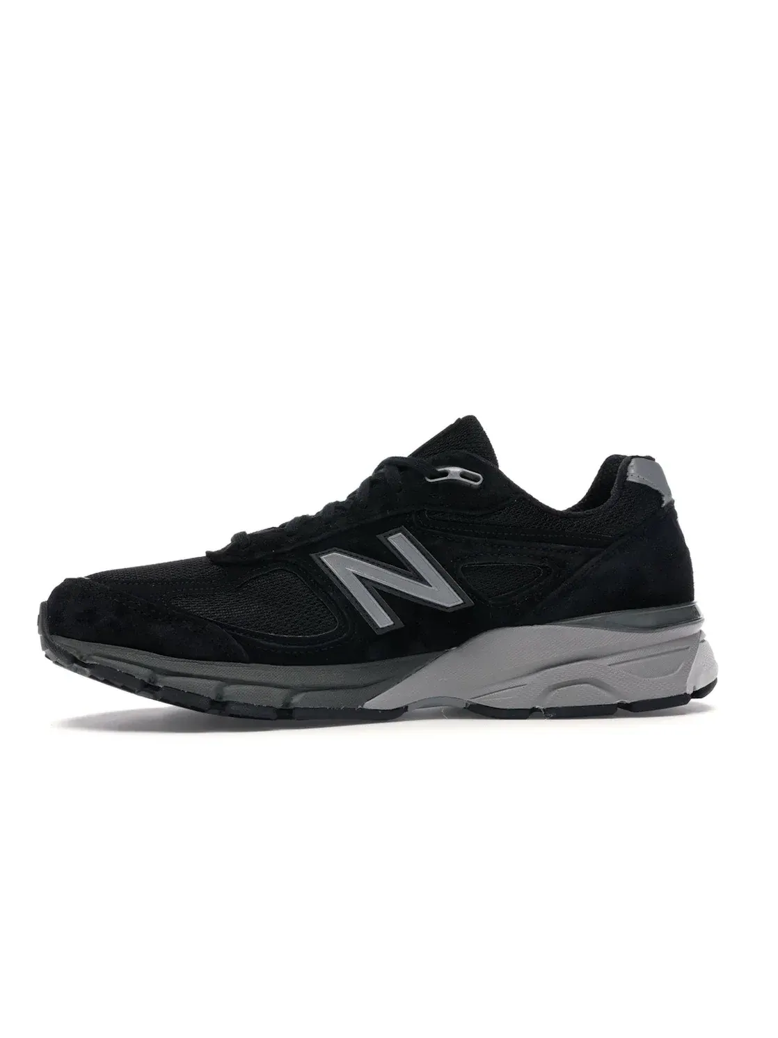 Мужские кроссовки с замшевым верхом New Balance 990v4 — изображение 3 из 4, черный/серебристый