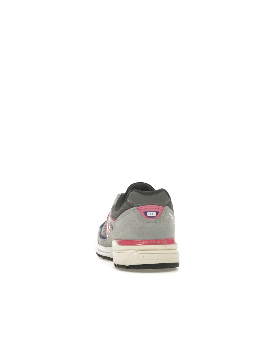 Детские кроссовки Lifestyle с замшевыми вставками New Balance 990v4 — изображение 4 из 4, серый/розовый