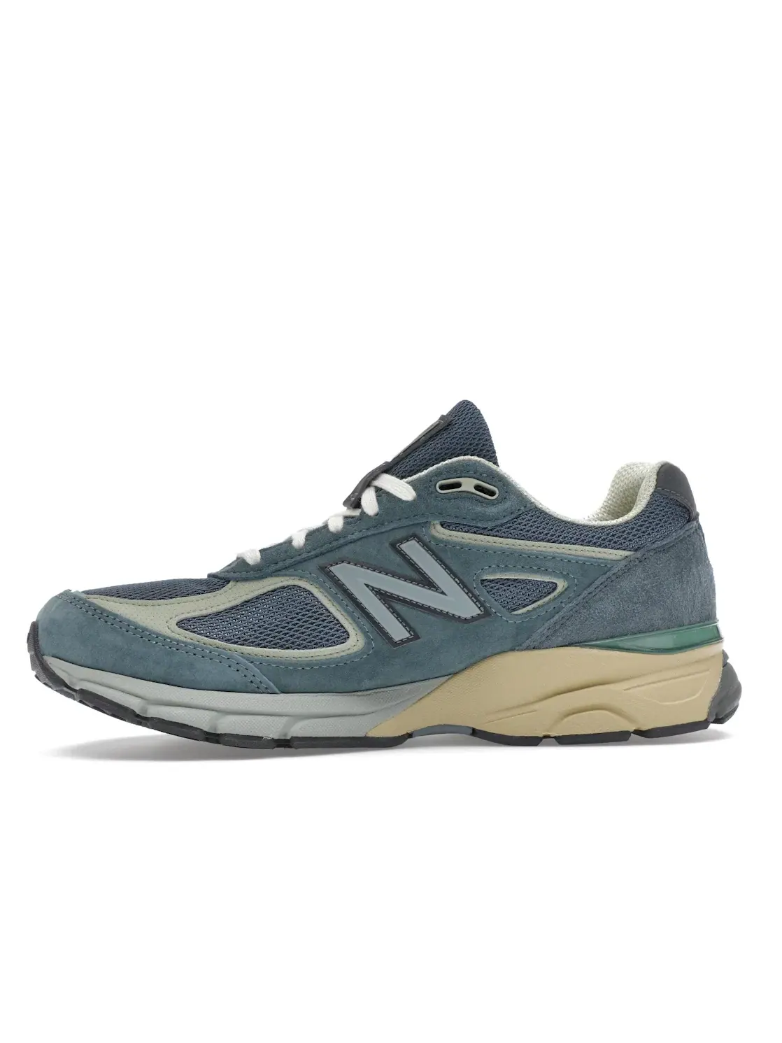 Мужские кроссовки с замшевым и сетчатым верхом New Balance 990v4 — изображение 3 из 4, синий/белый/кремовый
