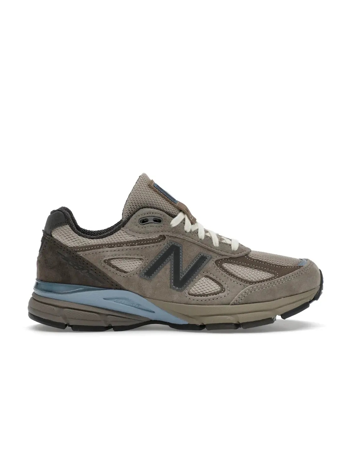 Мужские кроссовки Lifestyle с премиальной отделкой New Balance 990v4 — изображение 1 из 4, серый/белый/синий