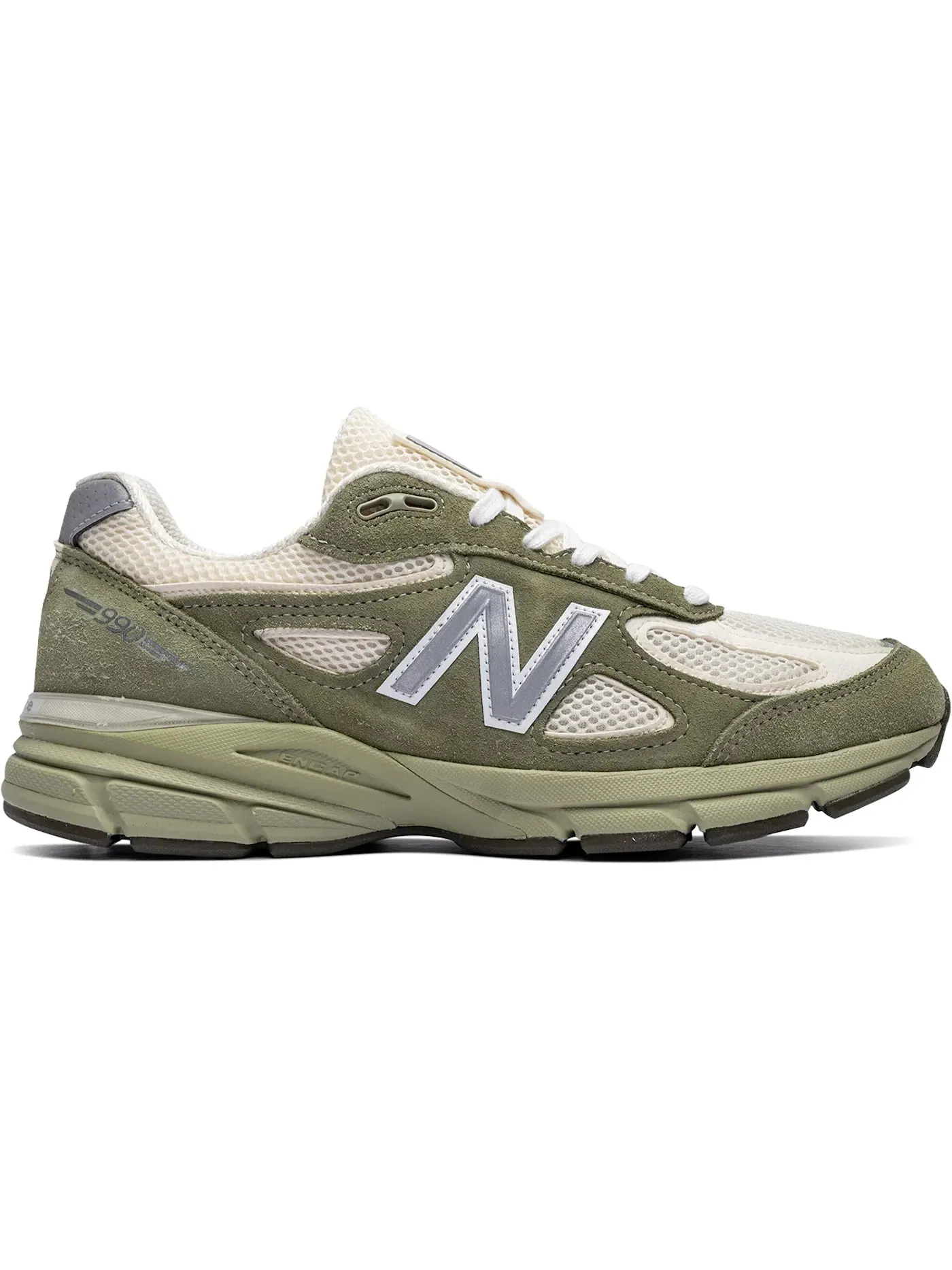 Мужские кроссовки Lifestyle с замшевым верхом New Balance 990v4 — изображение 1 из 1, оливковый