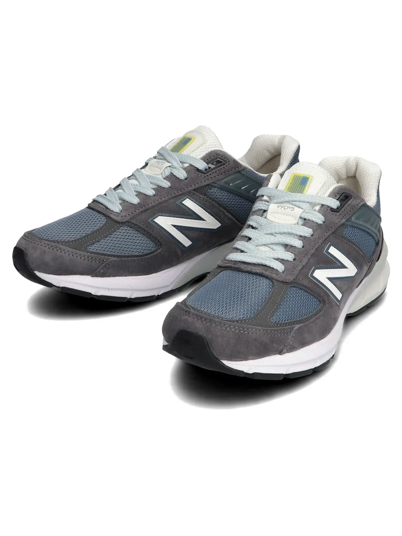Мужские кроссовки Lifestyle New Balance 990v5 MiUSA SSZ — изображение 2 из 3, серый/белый/желтый