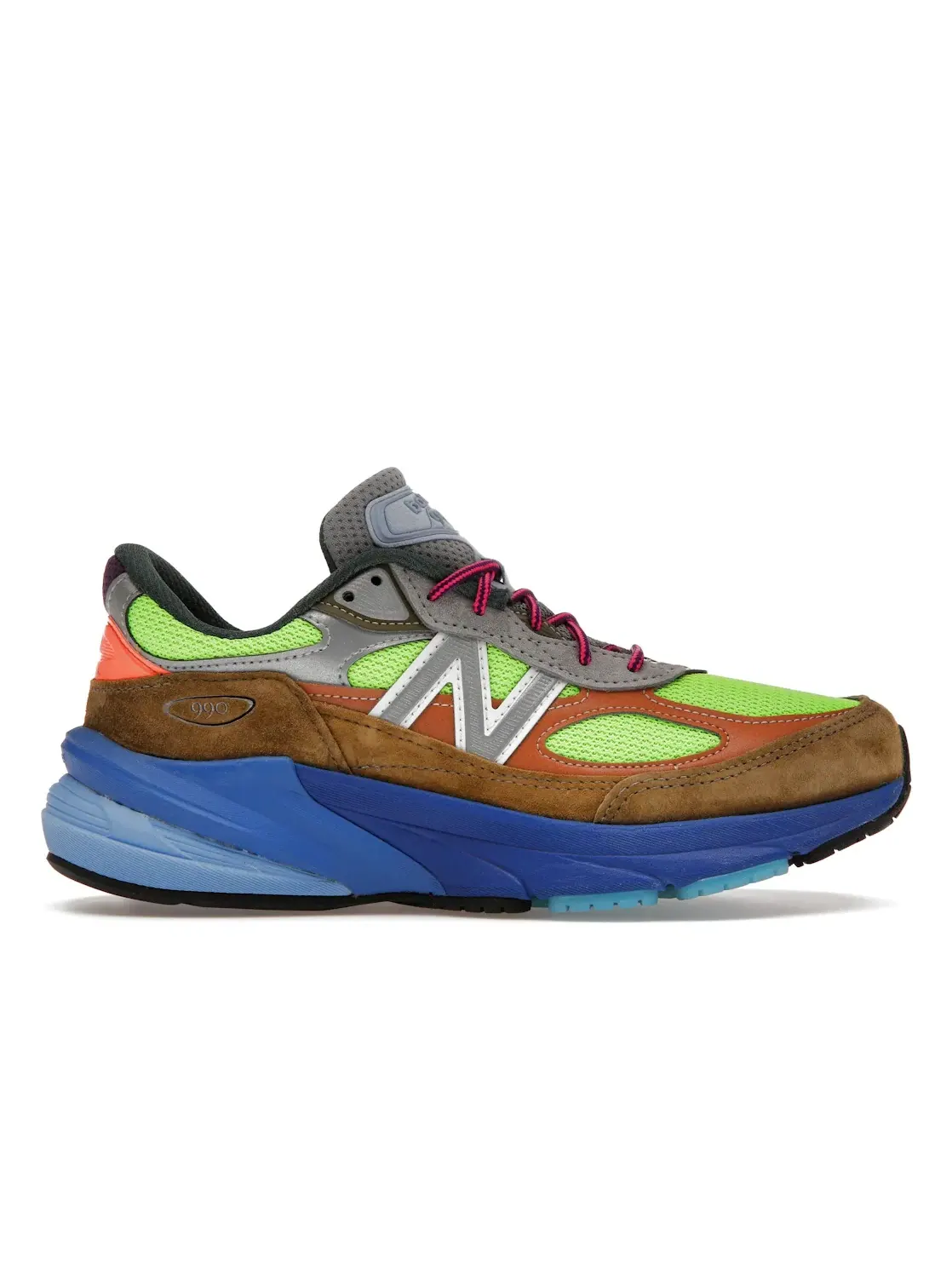 Мужские кроссовки Lifestyle с принтом New Balance 990v6 Action Bronson Baklava — изображение 1 из 4, зеленый/синий