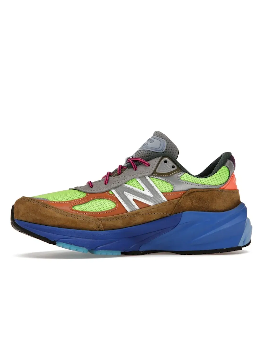 Мужские кроссовки Lifestyle с принтом New Balance 990v6 Action Bronson Baklava — изображение 3 из 4, зеленый/синий