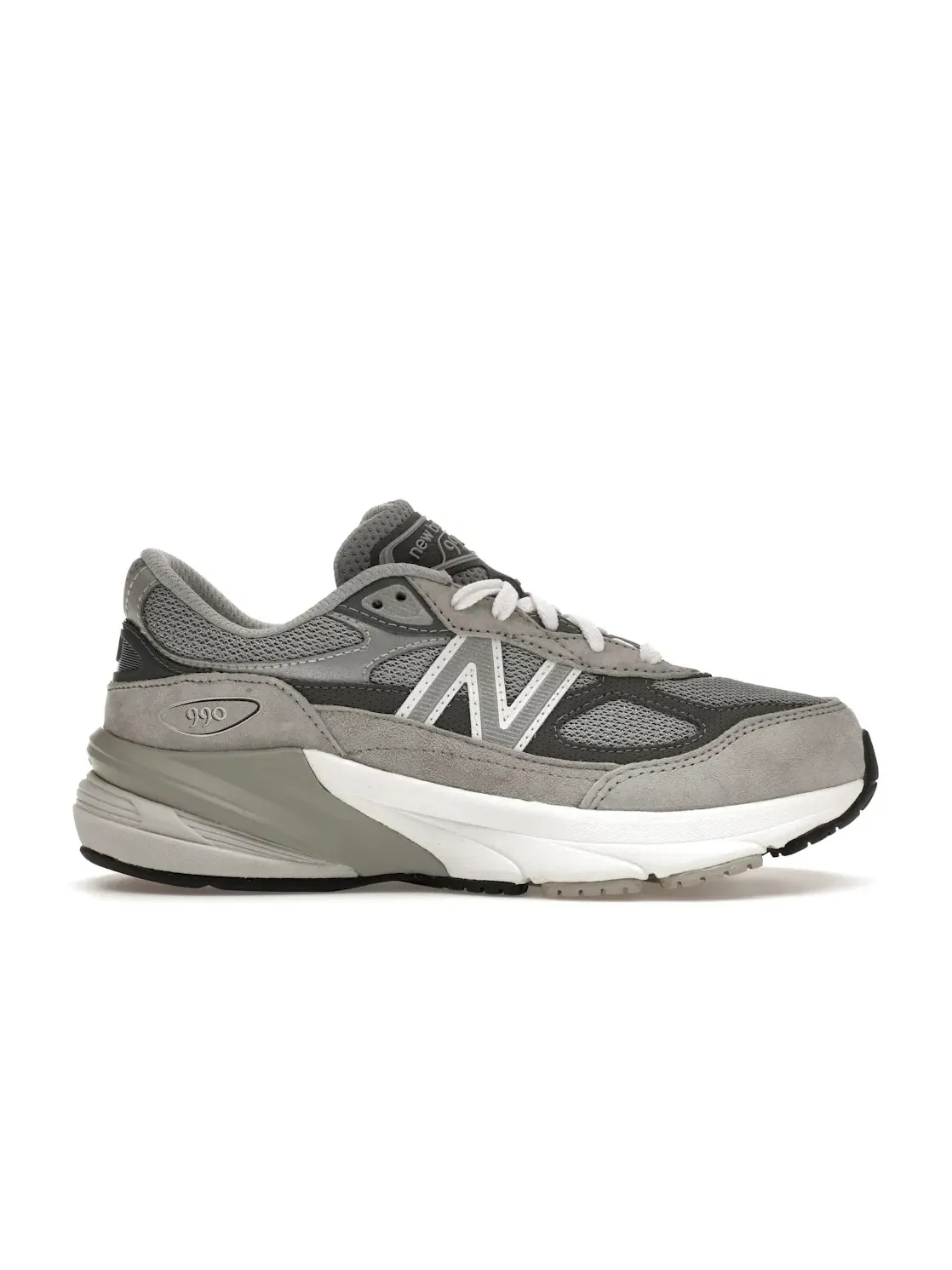 Детские кроссовки Lifestyle с ретро-дизайном New Balance 990v6 — изображение 1 из 4, серый/серебристый