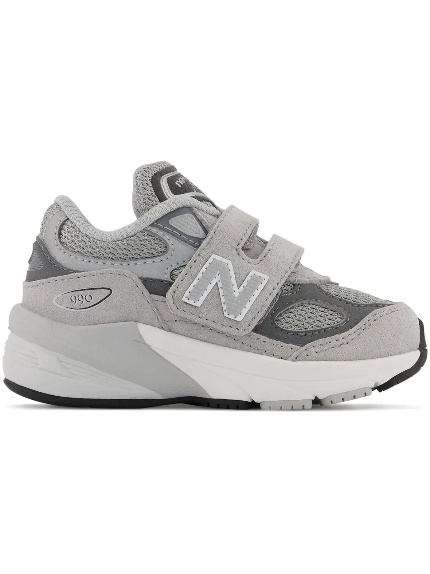 Детские кроссовки с липучками New Balance 990v6 Hook and Loop New Balance — изображение 1 из 1, серый серебристый