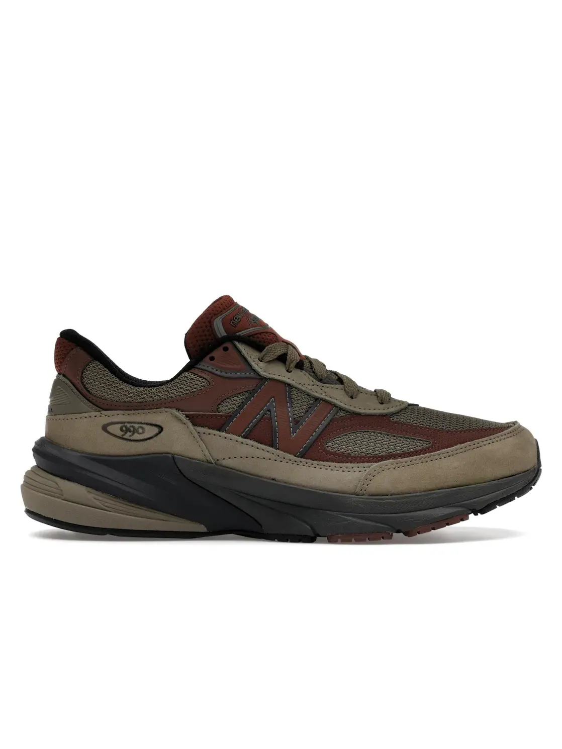 Мужские кроссовки Lifestyle с камуфляжным принтом New Balance 990v6, Dark Camo/Rich Oak — изображение 1 из 4