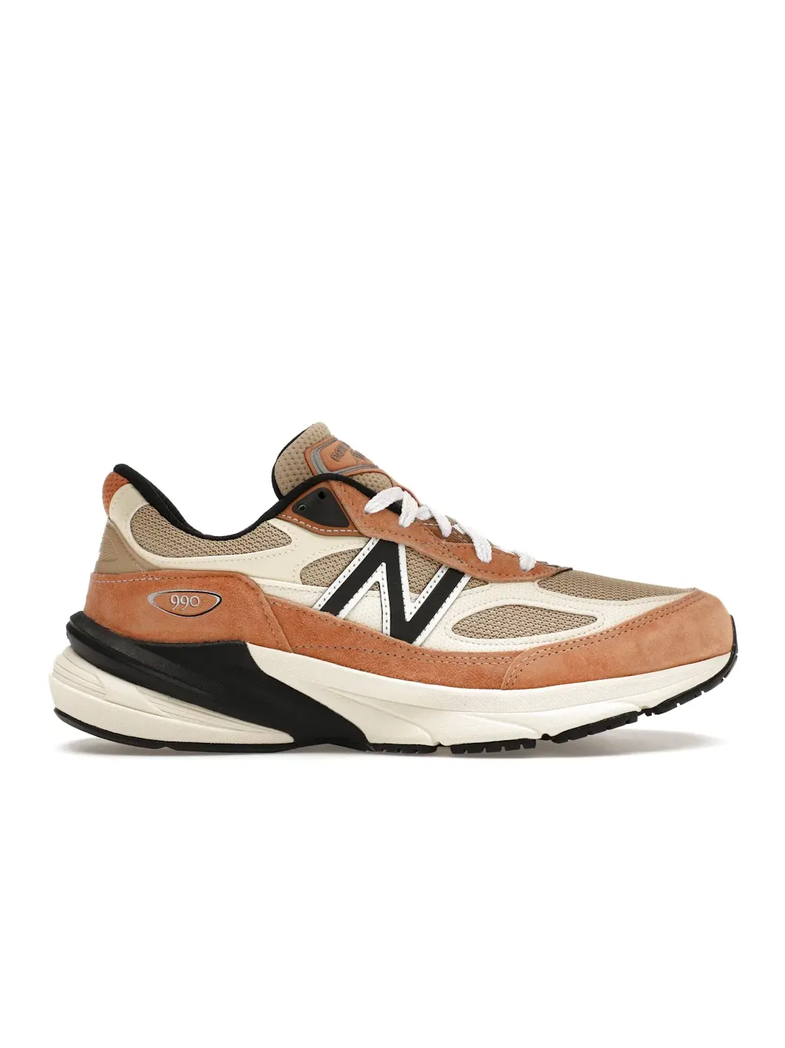 Мужские кроссовки с замшевыми вставками New Balance 990v6 — изображение 1 из 4, оранжевый