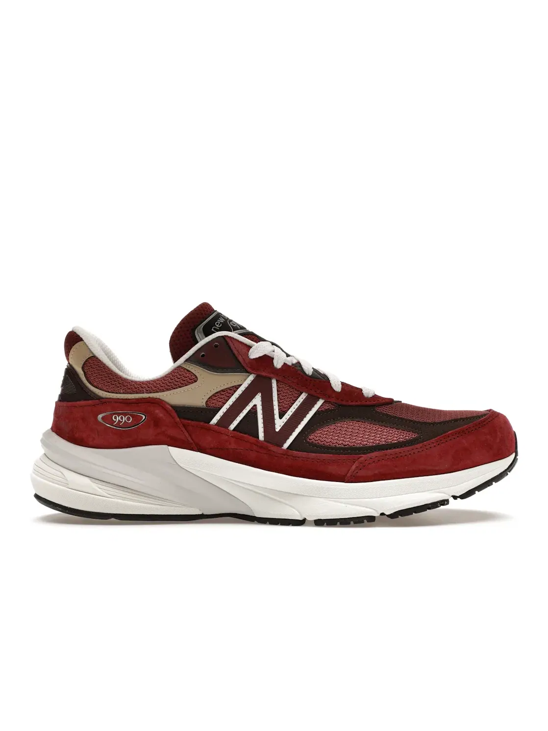Мужские кроссовки lifestyle New Balance 990v6 — изображение 1 из 4, бордовый/бежевый