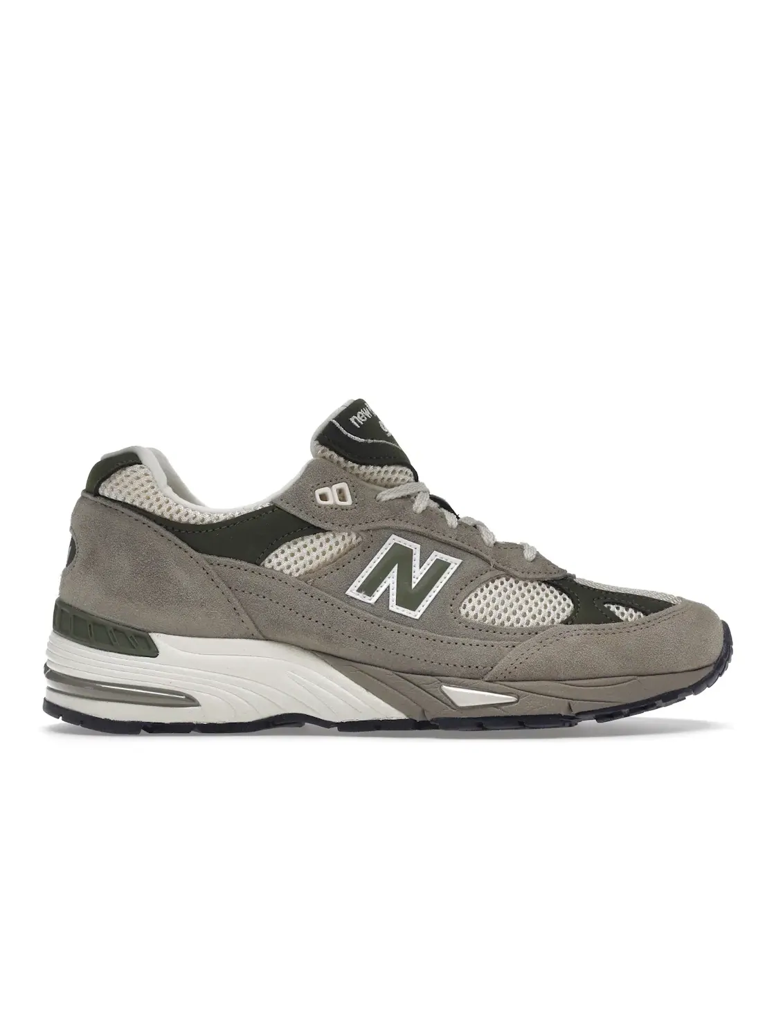 Мужские кроссовки Lifestyle New Balance 991 — изображение 1 из 4, серый/зеленый/кремовый