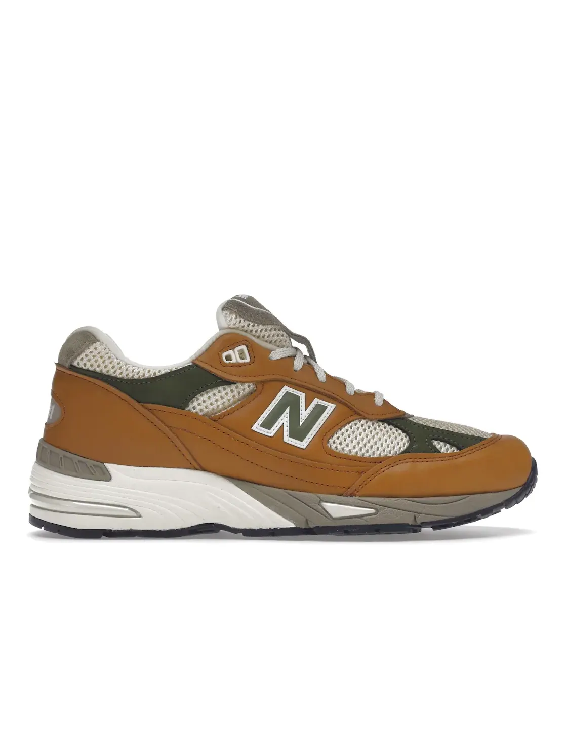 Мужские кроссовки Lifestyle New Balance 991 — изображение 1 из 4, бежевый кремовый зеленый