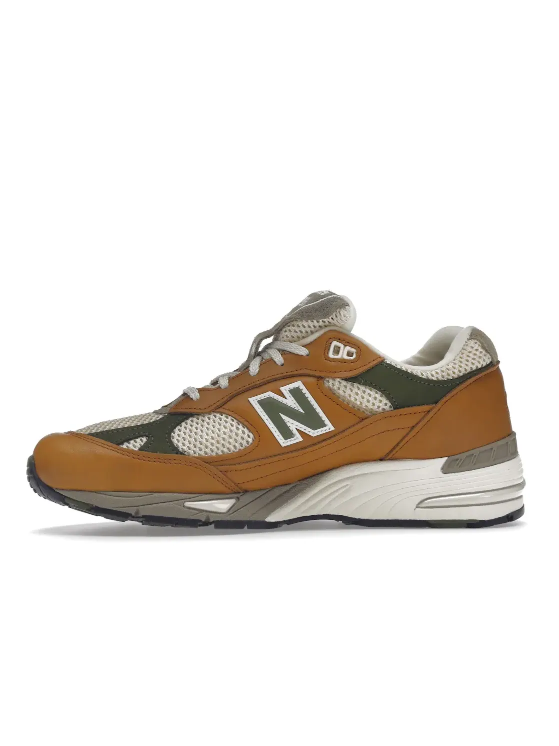 Мужские кроссовки Lifestyle New Balance 991 — изображение 3 из 4, бежевый кремовый зеленый
