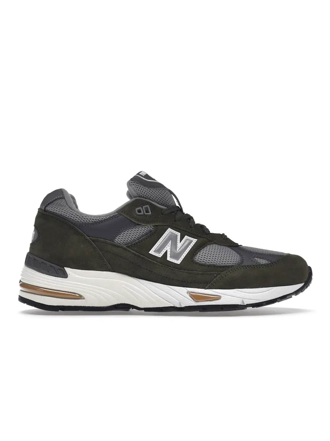 Мужские кроссовки Lifestyle New Balance 991 MiUK — изображение 1 из 4, зеленый/серый/бежевый