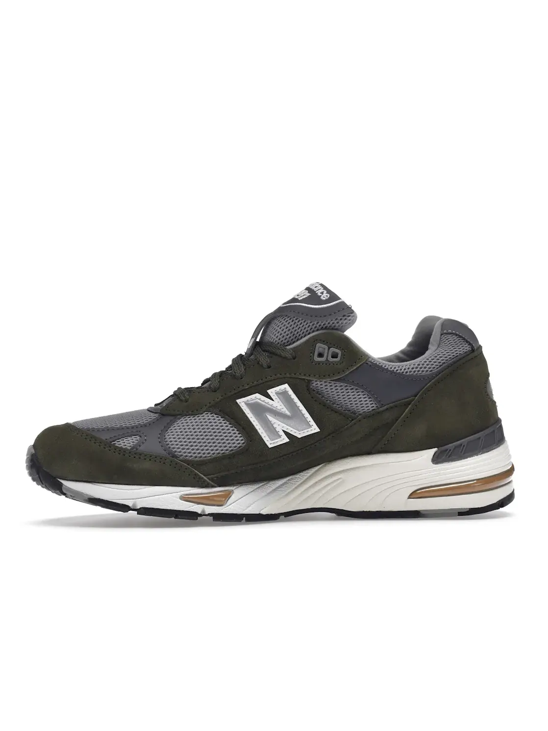 Мужские кроссовки Lifestyle New Balance 991 MiUK — изображение 3 из 4, зеленый/серый/бежевый