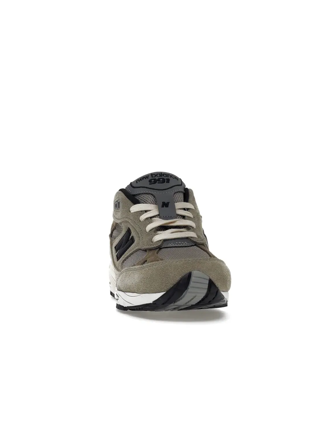Женские кроссовки с замшевым верхом New Balance 991 — изображение 2 из 4, зеленый/черный