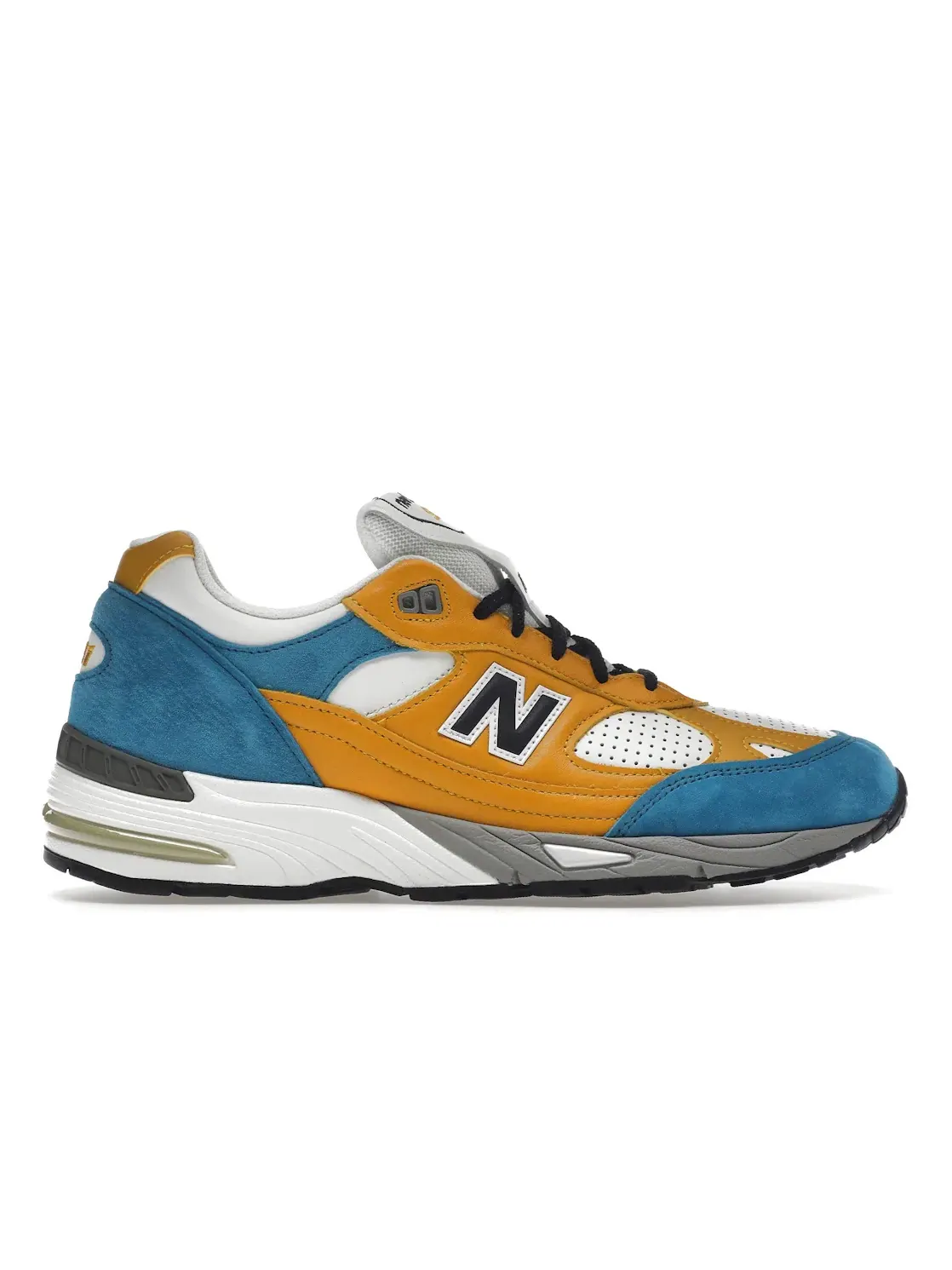 Мужские кроссовки Lifestyle New Balance 991 MiUK — изображение 1 из 4, желтый/синий/белый/серый