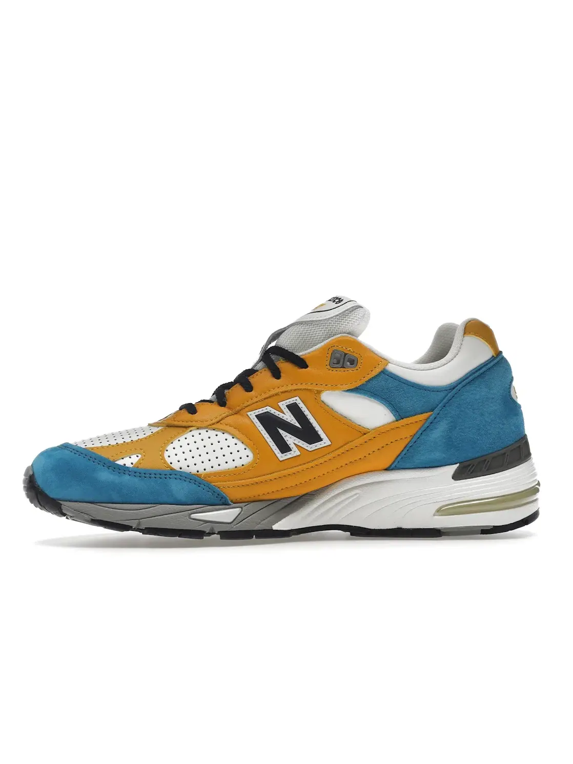 Мужские кроссовки Lifestyle New Balance 991 MiUK — изображение 3 из 4, желтый/синий/белый/серый