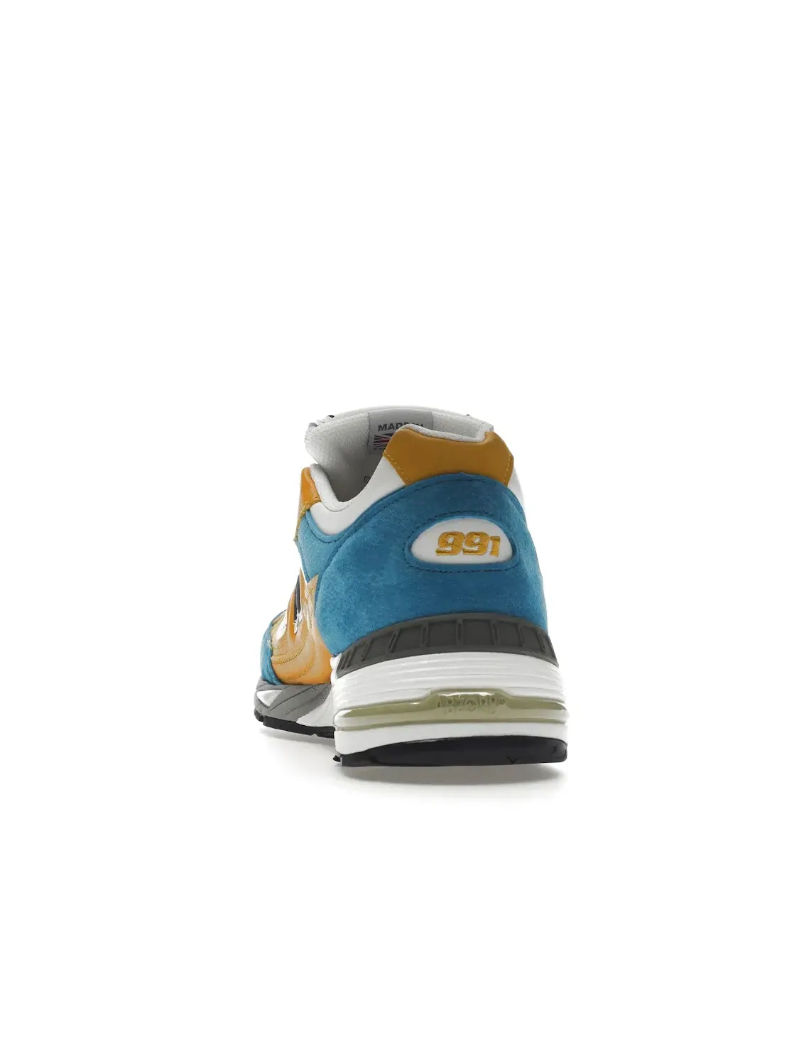 Мужские кроссовки Lifestyle New Balance 991 MiUK — изображение 4 из 4, желтый/синий/белый/серый