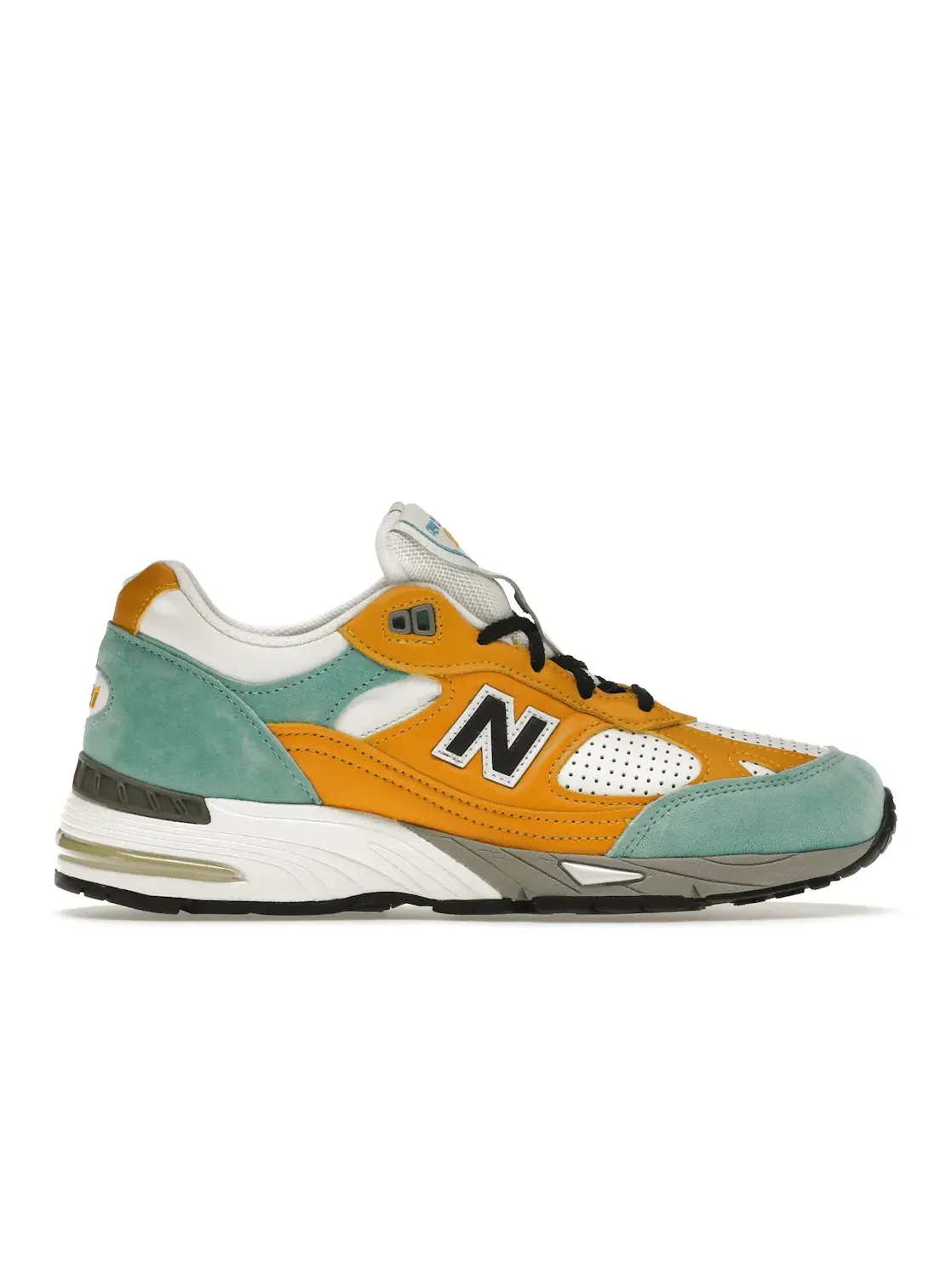 Женские кроссовки Lifestyle New Balance 991 — изображение 1 из 4, белый/синий/желтый