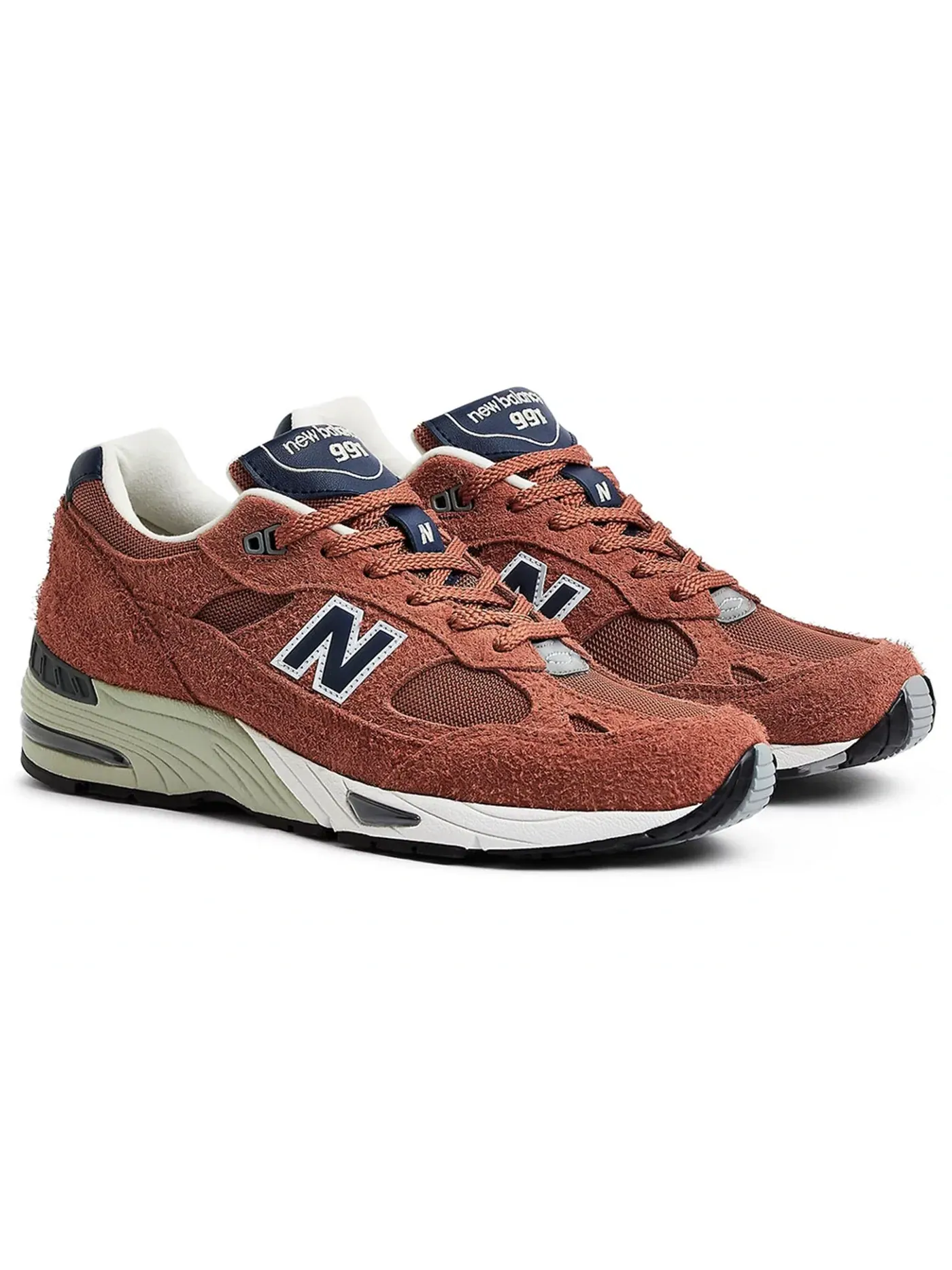 Мужские кроссовки Lifestyle New Balance 991v1, Bruschetta/Coconut Milk/Outerspace — изображение 2 из 4