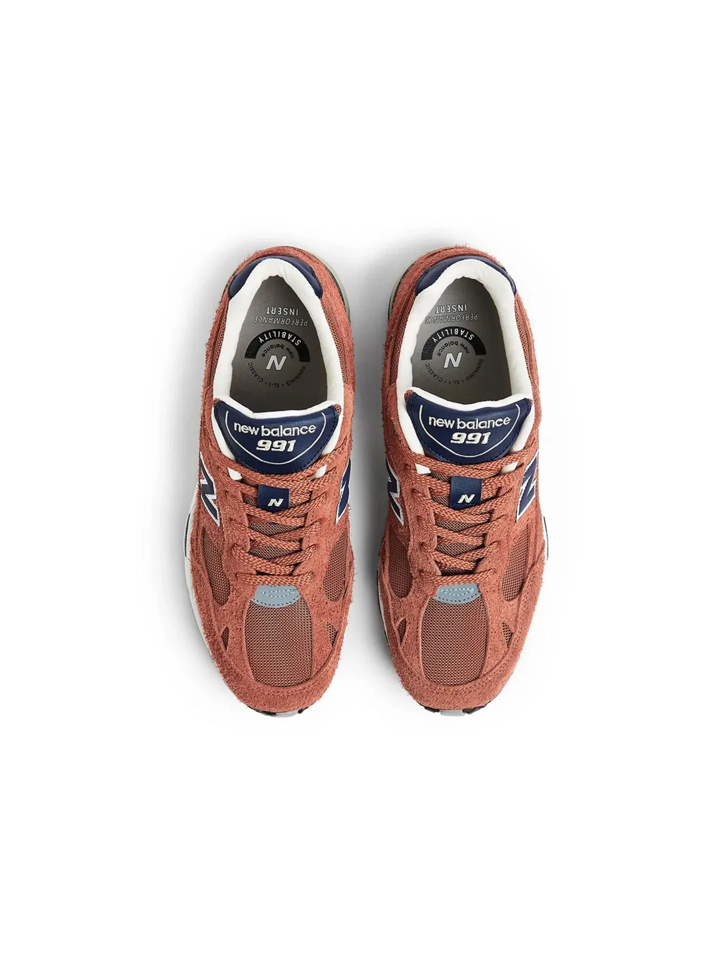 Мужские кроссовки Lifestyle New Balance 991v1, Bruschetta/Coconut Milk/Outerspace — изображение 3 из 4