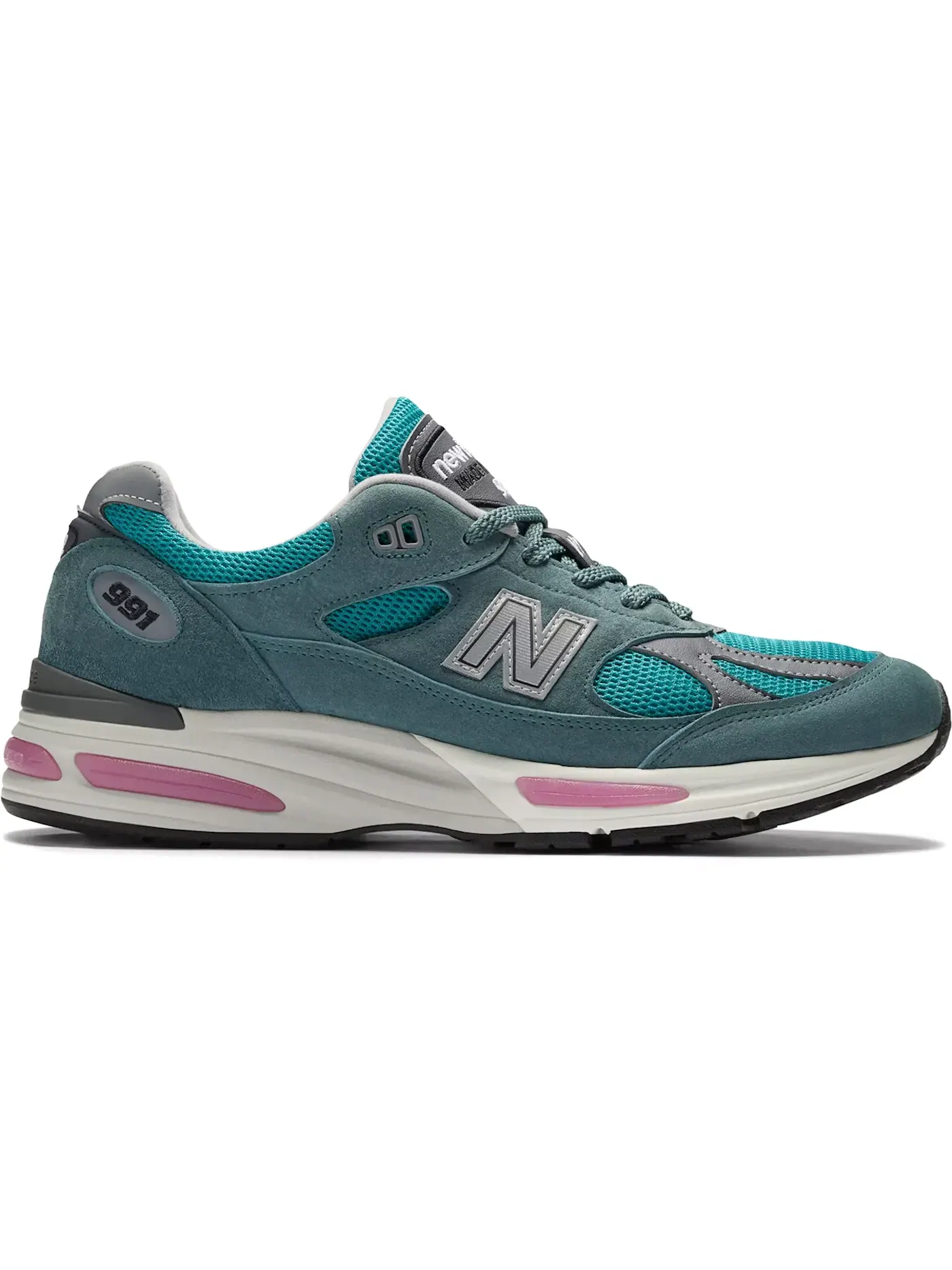 Мужские кроссовки Lifestyle New Balance 991v2 — изображение 1 из 1, зеленый///серебристый