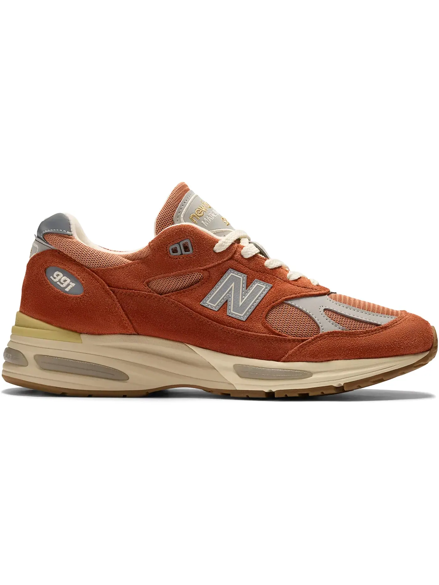 Мужские кроссовки Lifestyle New Balance 991v2, Potters Clay/Raw Sienna/Harbor Mist — изображение 1 из 1