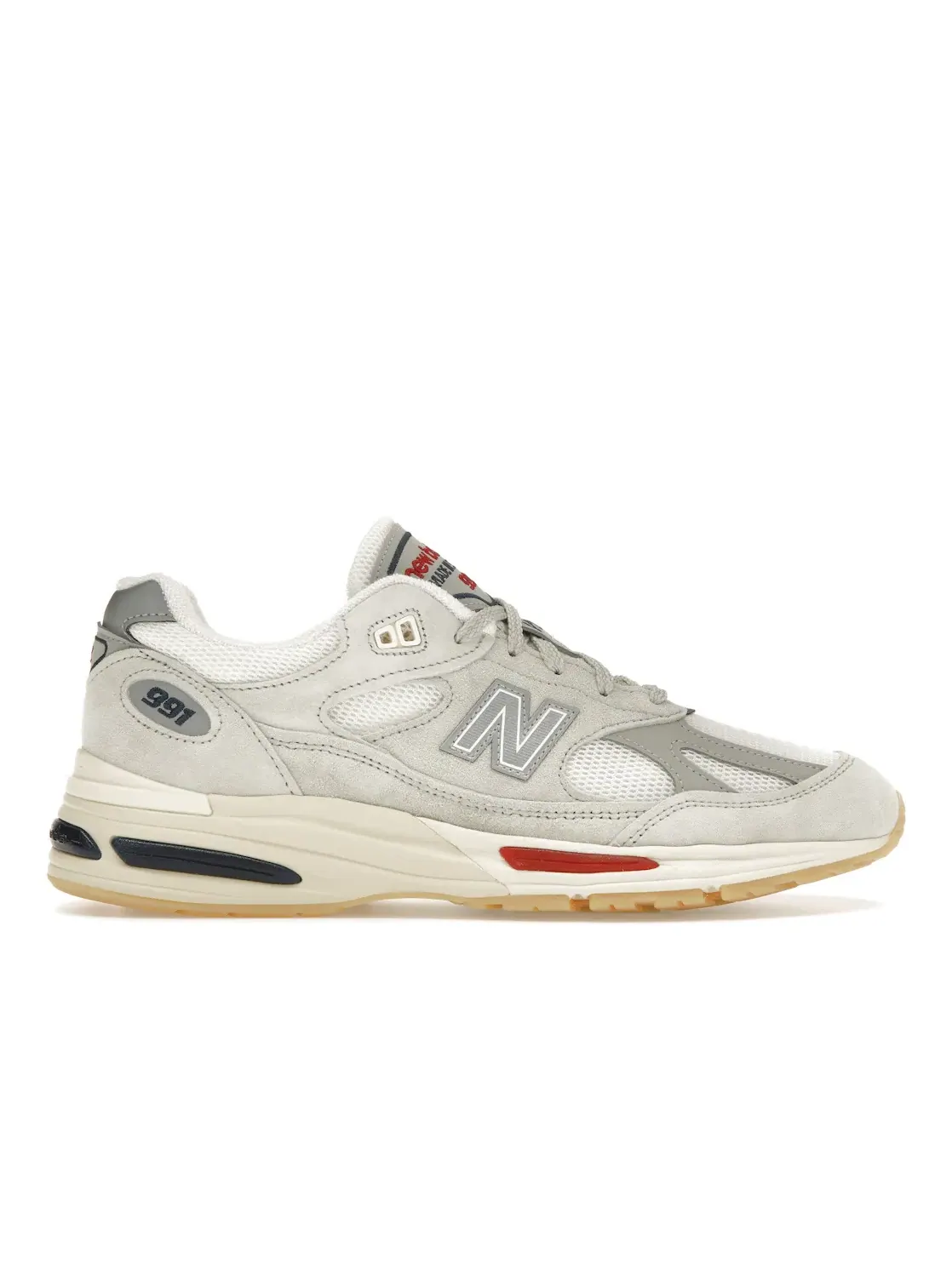 Мужские кроссовки Lifestyle New Balance 991v2 — изображение 1 из 4, белый//красный