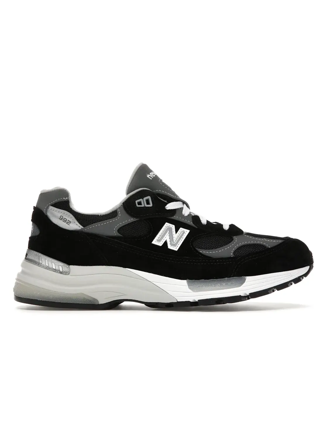 Мужские кроссовки с замшевым верхом New Balance 992 — изображение 1 из 4, черный/серый