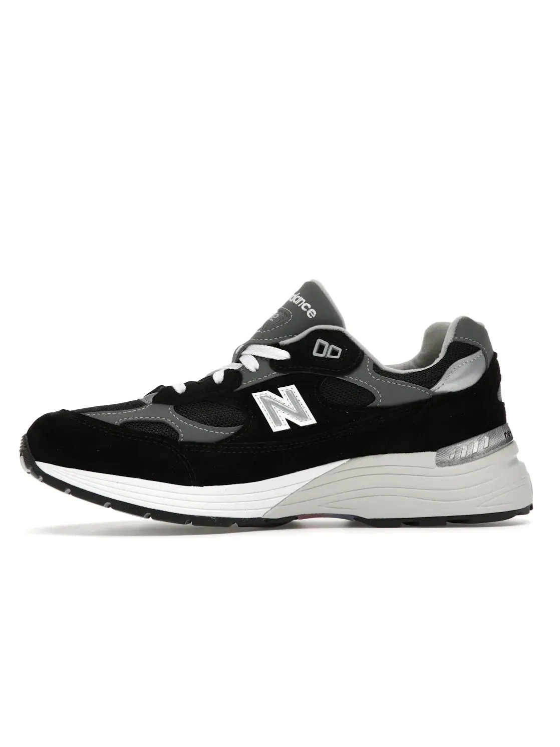 Мужские кроссовки с замшевым верхом New Balance 992 — изображение 3 из 4, черный/серый