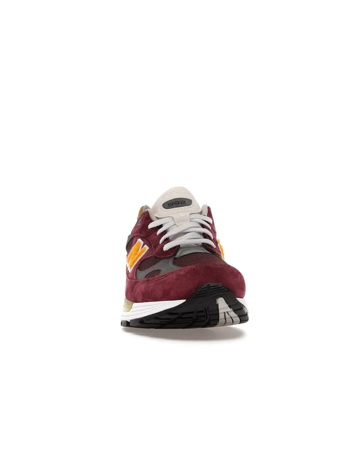 Мужские кроссовки с замшевым и сетчатым верхом New Balance 992 — изображение 2 из 4, бордовый/желтый/белый