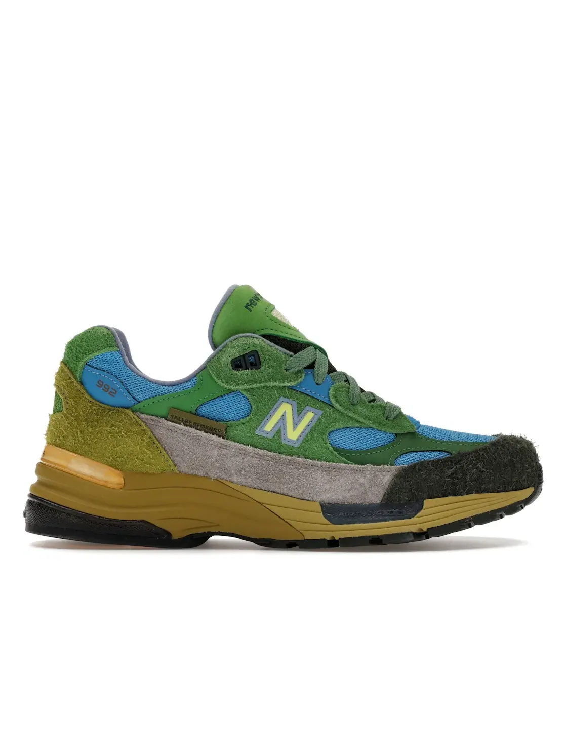 Мужские кроссовки Lifestyle с принтом New Balance 992 — изображение 1 из 4, зеленый/синий