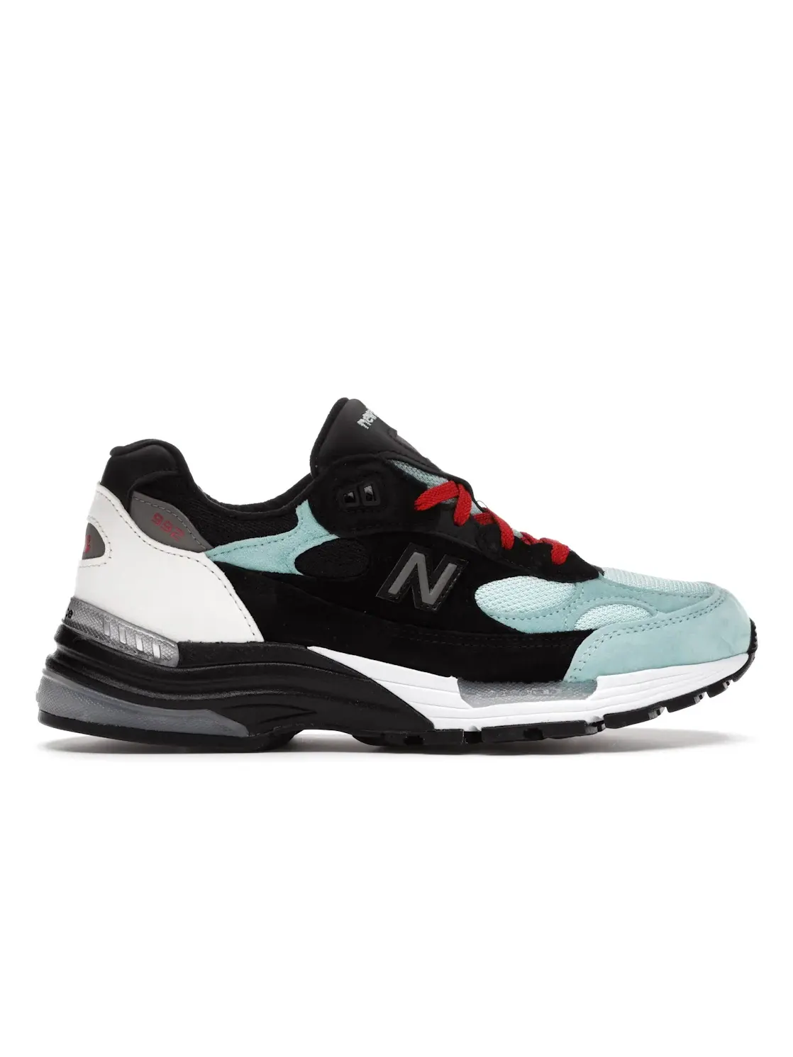 Мужские кроссовки Lifestyle с принтом New Balance 992 — изображение 1 из 4, черный/светлый синий