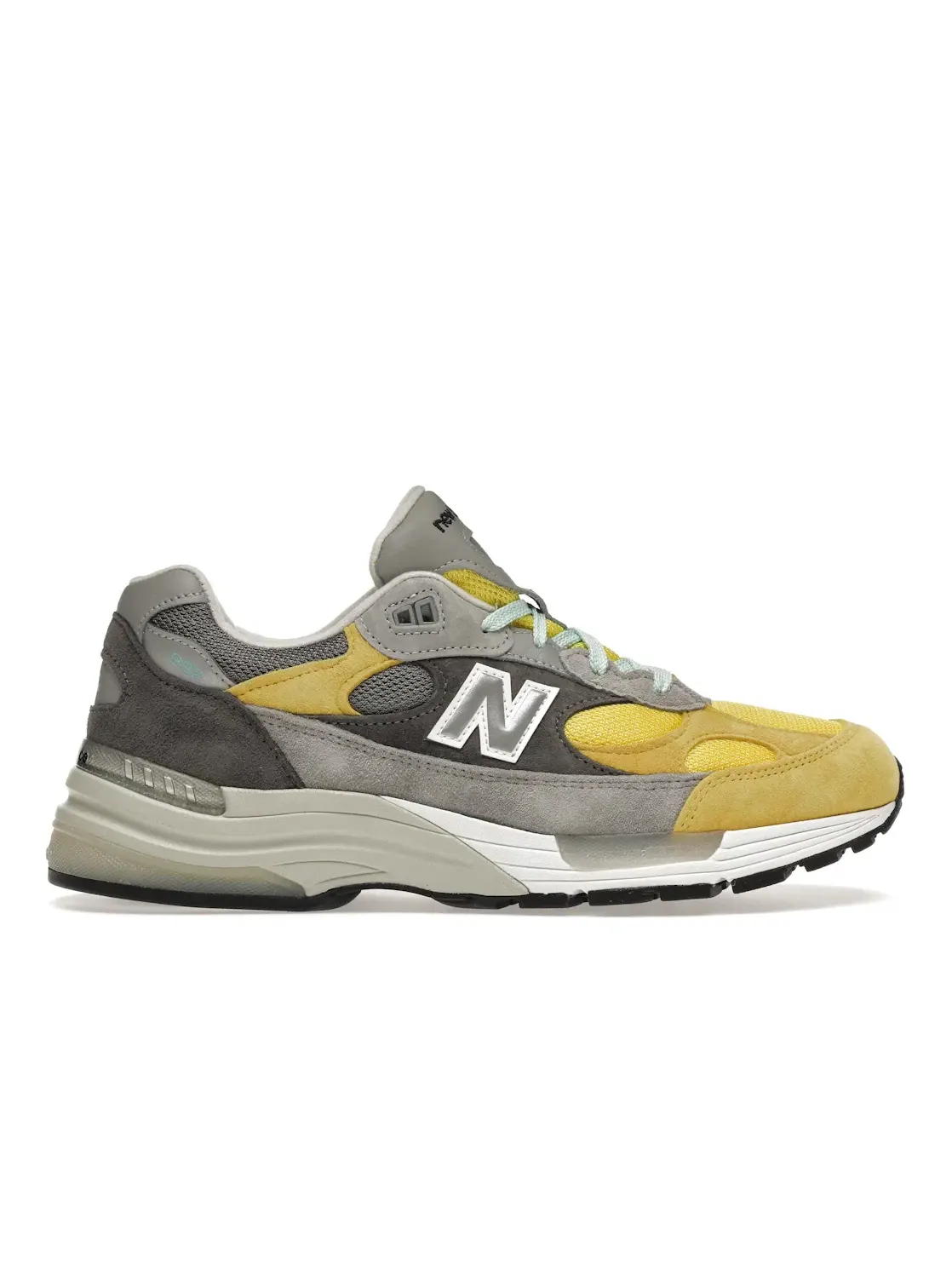 Мужские кроссовки Lifestyle с принтом New Balance 992 — изображение 1 из 4, серый/желтый