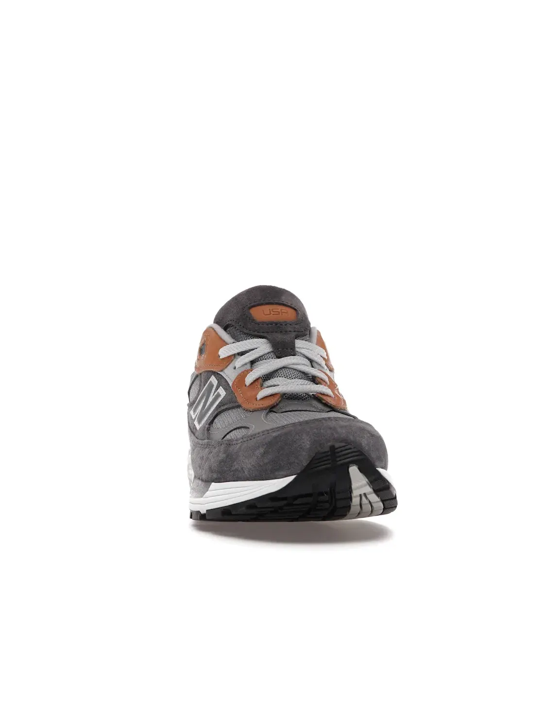 Мужские кроссовки Lifestyle с кожаными вставками New Balance 992 — изображение 2 из 4, серый/белый/бежевый