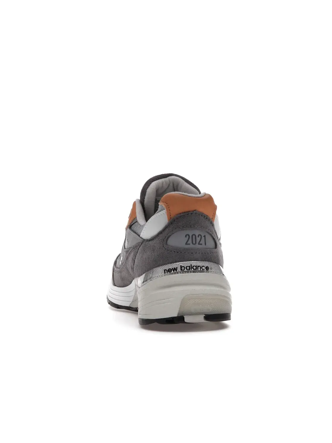 Мужские кроссовки Lifestyle с кожаными вставками New Balance 992 — изображение 4 из 4, серый/белый/бежевый