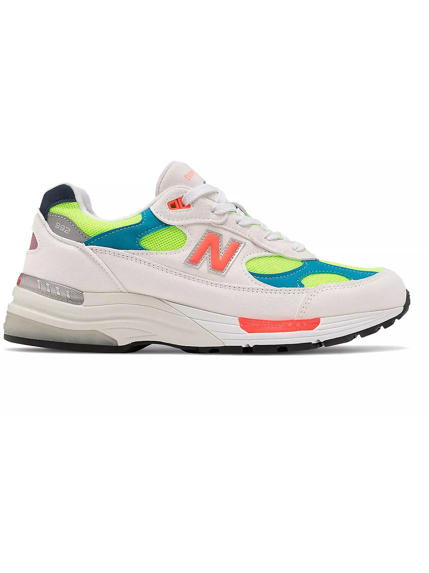 Мужские кроссовки Lifestyle New Balance 992 — изображение 1 из 1, белый/зеленый/оранжевый