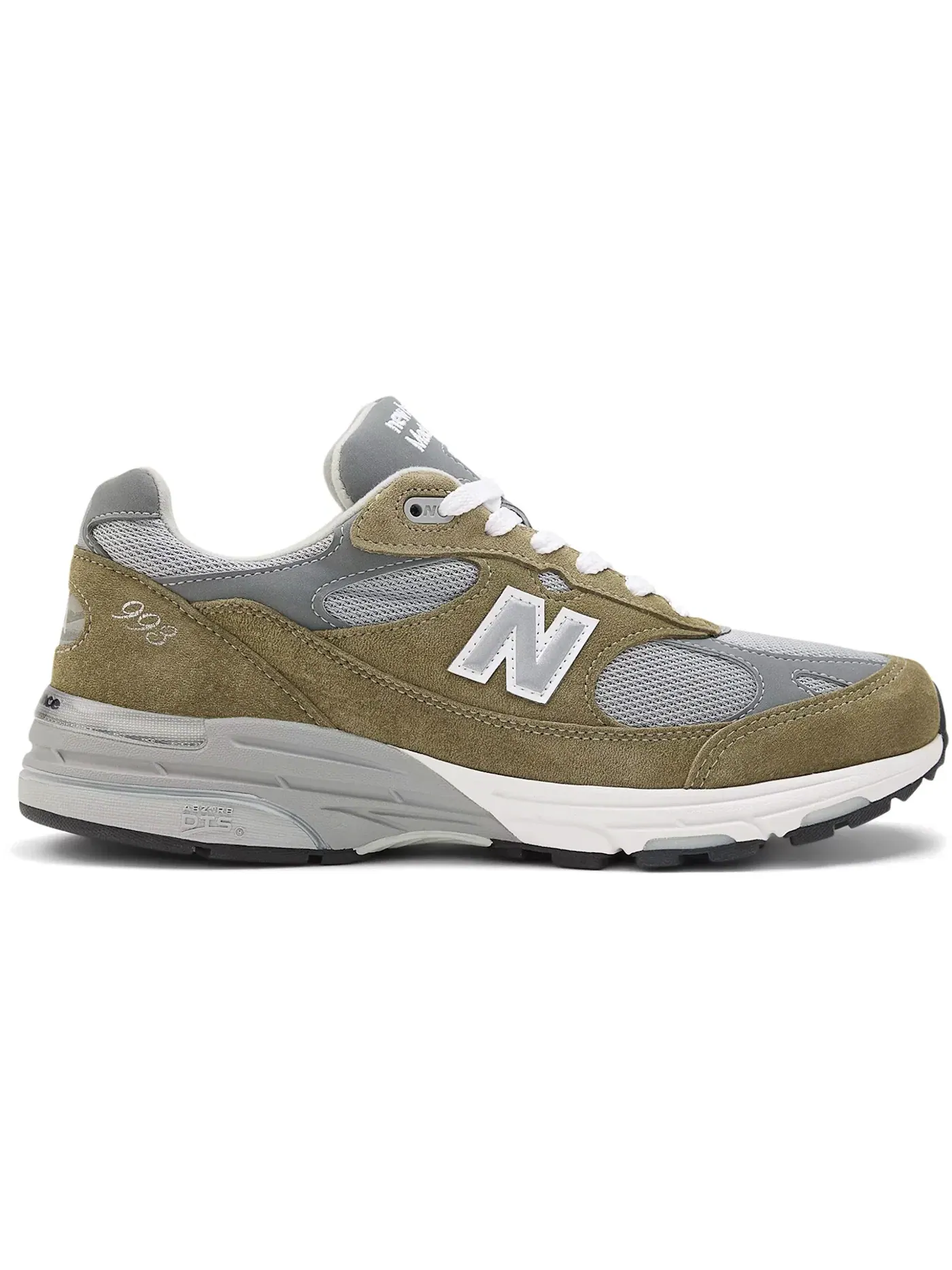 Мужские кроссовки повседневные New Balance 993 — изображение 1 из 1, зеленый/серый/белый