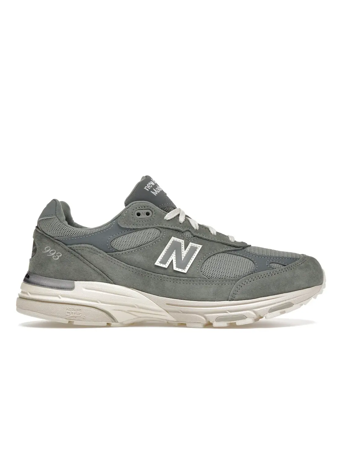 Мужские кроссовки с замшевым верхом New Balance 993 — изображение 1 из 4, серый/зеленый