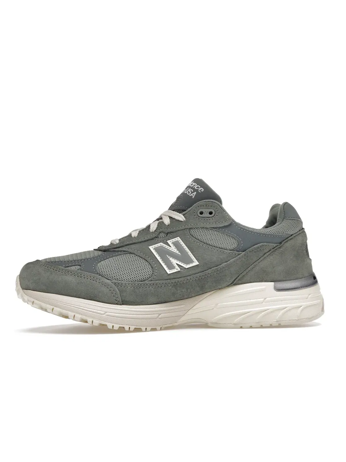 Мужские кроссовки с замшевым верхом New Balance 993 — изображение 3 из 4, серый/зеленый