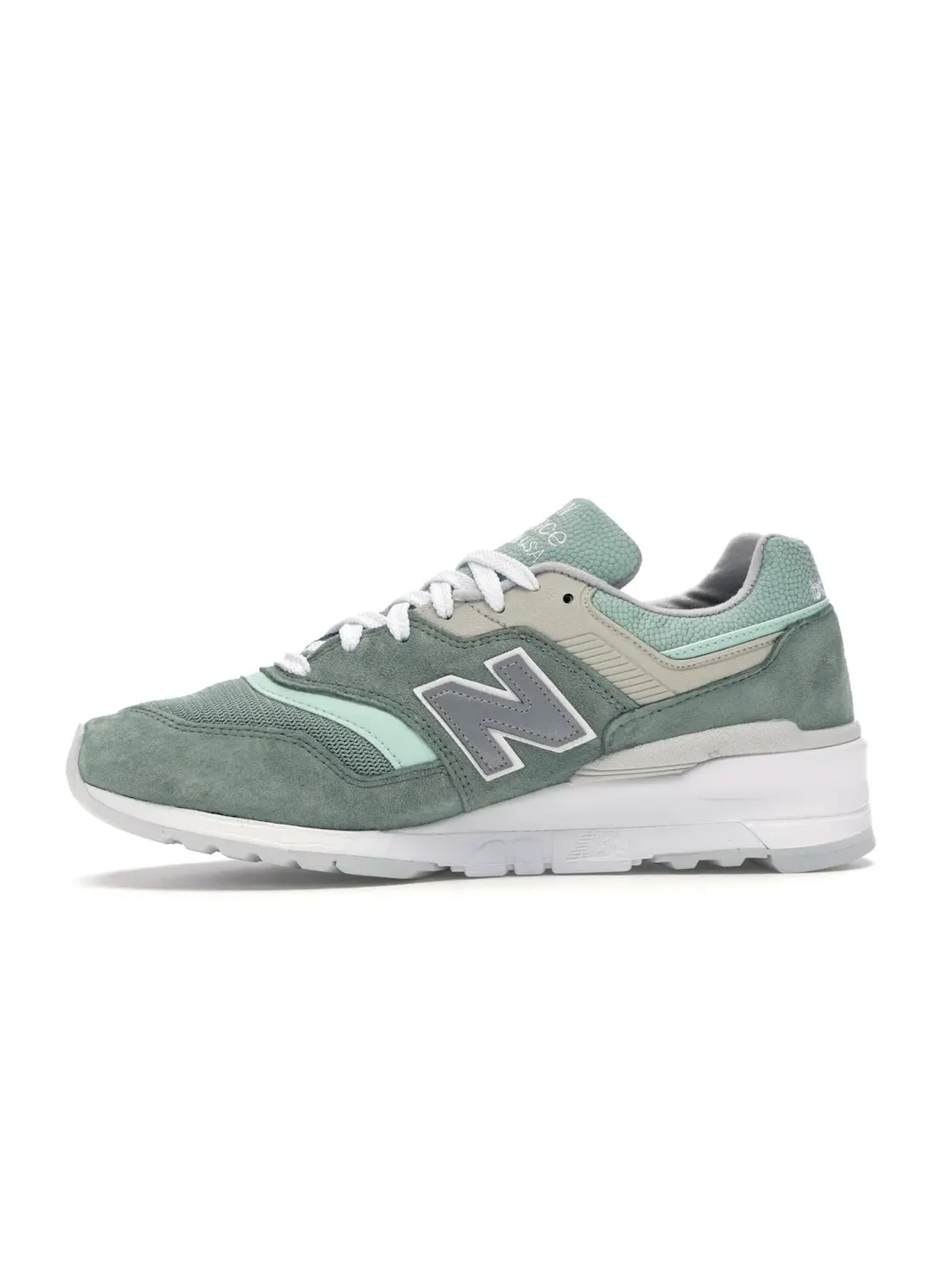 Мужские кроссовки с принтом New Balance 997 — изображение 3 из 4, зеленый/белый
